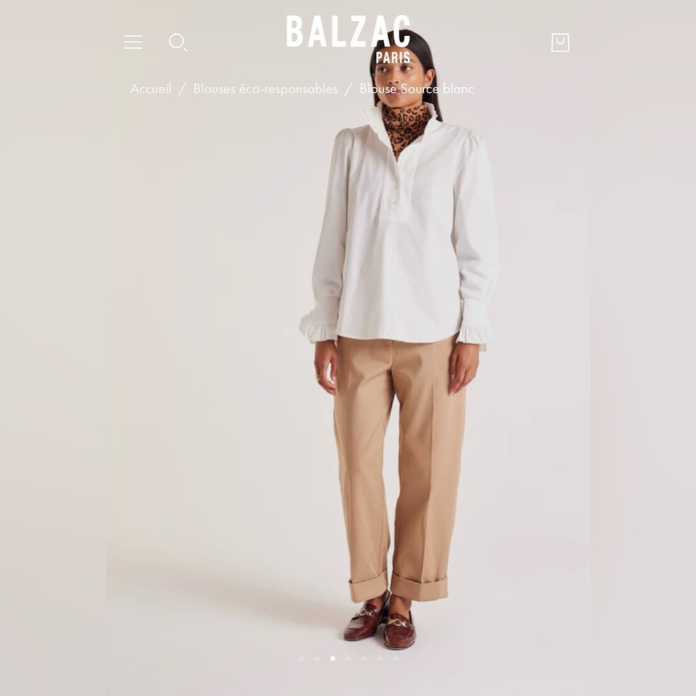 BALZAC PARIS Source Blouse / White / Size 38 (FR)